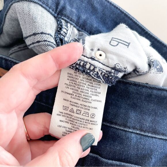 Anthropologie Pilcro High-Rise Denim Leggings Dark Blue Wash Jeans Women's 27 - Picture 7 of 12